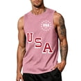 thumbnail image 2 of LNZGNM Men's 250 Anniversary USA Tank Tops Big and Tall American Flag Sleeveless Shirts Casual Muscle Graphic Tank Tops Beach Summer Tee Shirts,Pink 5XL, 2 of 4