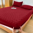 thumbnail image 1 of MesaSe Christmas Gifts Home Essentials Layered Waterproof Mattress Protector (Without  And Pillow Insert) Soft And Comfortable Solid Color Bedding Mattress Cover Bedroom Light Blue, 1 of 5