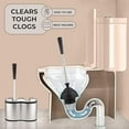 thumbnail image 4 of 2 Pack UMIEN™ Toilet Brush and Plunger Set - Stainless Steel Plunger and Toilet Brush Combo with Freestanding Canister - Modern and Sleek Bathroom Cleaning Accessories, 4 of 5