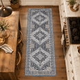 4x8 Blue Vintage Runner Rug for Hallway, Kitchen, and Living Room ...