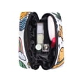 thumbnail image 5 of 6.5x2.5x4 In Printed Makeup Bag Organizer with 5 Compartments Travel Toiletry Pouch Bag Summer Elements, 5 of 6