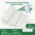 thumbnail image 4 of Bonsenkitchen Vacuum Sealer Bags for Food 6 Rolls (11" x 20' x 3 & 8" x 20' x 3), Vacuum Seal Bag for Food, 4 of 7