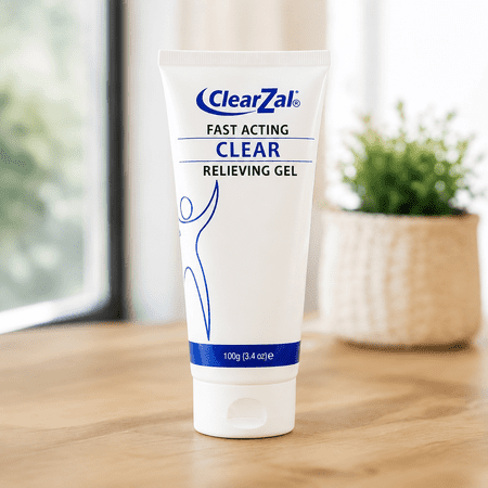 ClearZal Pain Relieving Gel, Cooling External Body Gel with Menthol and Botanical Ingredients, 3.4 oz