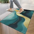 thumbnail image 4 of Blue Marble Gold Line Pattern Door Rugs,Washable Non Slip Door Mats Indoor,Decorative Door Mats,Entry Mat Indoor for Entrance,Bedroom,Kitchen,Bathroom,17"x30", 4 of 6