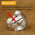 thumbnail image 6 of 925 Sterling Silver Love Forever Skulls Heart Ring TA443 Large Model US Size 14, 6 of 16
