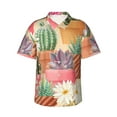 thumbnail image 2 of Picia Succulent And Cactus Gentle Cotton Regular Fit Short Sleeve Casual Hawaiian Shirt for Men-XX-Large, 2 of 9