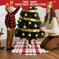 thumbnail image 5 of 36 Inch Christmas Tree Skirt – Velvet Plush Tree Mat, Soft Thickened Polyester with Red Ties, Single-Sided Printing, Available in 30in/36in/48in, Perfect for Holiday Xmas Tree Decoration, 5 of 7