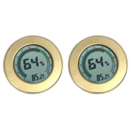 Visol Modern Circular Digital Hygrometer - Pack of Two