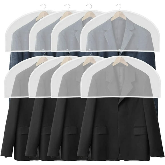 Casewin Shoulder Covers for Clothes (Set of 10) Breathable Garment Dust Covers Protectors for Suit, Coats, Jackets, Dress Closet Storage