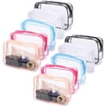 thumbnail image 1 of Bolsas cosméticas Tbestmax transparentes, portátiles, impermeables, 10 unidades, 1 of 7