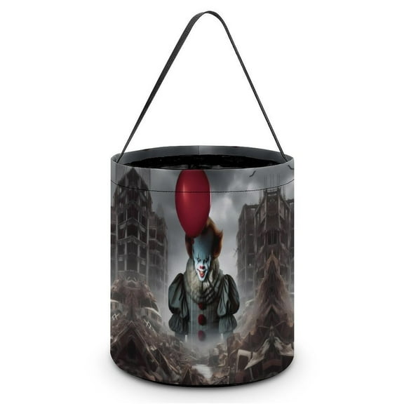 Pennywise Halloween Candy Bag, Trick Or Treat Bags - Light Candy Buckets & Tote Bags for Halloween Parties