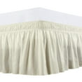 thumbnail image 2 of The Great American Store- Wrap Around Elastic Bed Skirt, Easy On & Off Dust Ruffle Bed Skirts 10 Inch Tailored Drop (Solid Ivory, Twin XL) - 650 TC 100% Cotton - Easy Fit, Fade Resitant, 2 of 4