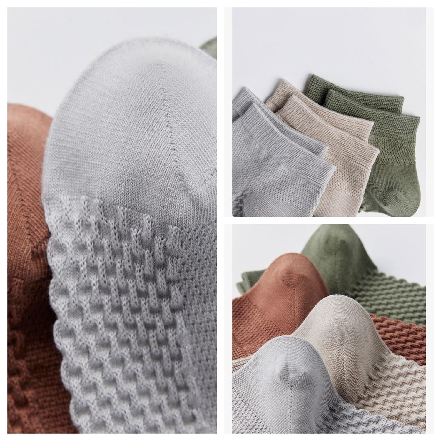 Sookeceks 6 Pairs Ankle Socks for Men Soft Breathable Mesh Cotton Socks Low Cut Soft Casual Socks Size 7-23