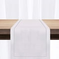 thumbnail image 1 of Chemins de Table Longs Faits à la Main Ourlés 16 x 54 Pouces, Chemins de Table Naturels Faits à la Main - Blanc, 1 of 7