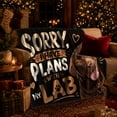 thumbnail image 3 of Tilting Chocolate Labrador Beside Playful Oversized Lettering, Soft Flannel Blanket with Playful Pet Typography Print, Housewarming Gift and Home Decor for Bedroom and Living Room, 3 of 7