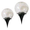 thumbnail image 4 of Luces solares para jardín NQ Bola de vidrio agrietado LED blanca cálida 1 globo 3.9 pulgadas, 4 of 5