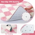 thumbnail image 6 of CozyDesg Large Rugs,5'x7' Soft Fluffy Shag Indoor Floor Carpet for Living Room Bedroom Dining Room Office Home Decor,Pink & White, 6 of 8