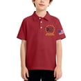 thumbnail image 2 of CCRFTGI 250 Anniversary USA Flag Polo Shirts for Kids Girls Boys Size 10-12 School Uniform Independence Day Shirts Pique Collared Polos Short Sleeve Summer Tops Red 7-8 Years, 2 of 7