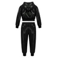 thumbnail image 2 of MSemis Kids Sequins Hiphop Jazz Street Dance Costume Boys Girls Hoodie Top with Harem Pants, 2 of 5