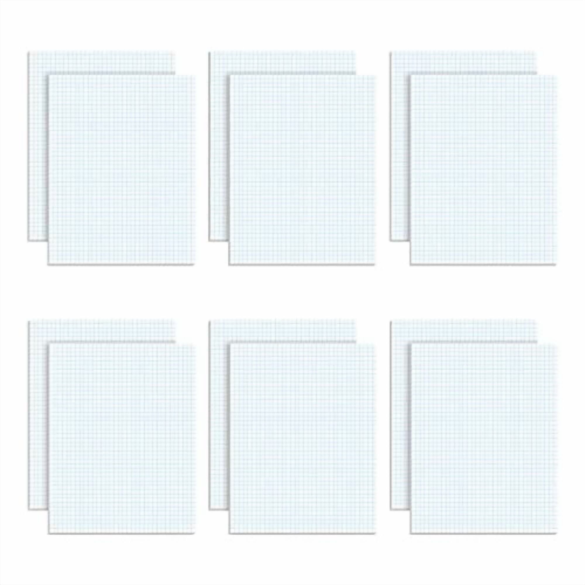 TOPS™ Quadrille Pad, 8 1/2" x 11", Quad Ruled, White, 50 Sheets Per Pad, Pack Of 12 Pads