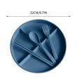 thumbnail image 3 of HongHeng Unbreakable Divided Plates for Kids Adults, Dishwasher & Microwave Safe Compartment Plates, Lightweight Reusable Plastic Portion Control Plates, BPA Free and Healthy, 3 of 5