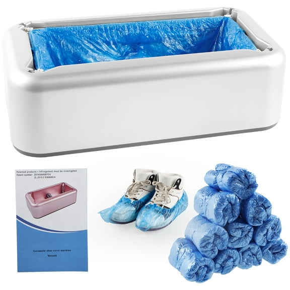 Tzgsonp Shoe Covers Machine Automatic Shoe Covers Dispenser with 200pcs Shoe Covers Non-Slip Bottom Shoe Cover Machine Dispense for Home Office Stores
