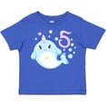 thumbnail image 3 of Inktastic Happy 5th Birthday with Cute Narwhal Stars and Bubbles Boys or Girls Toddler T-Shirt, 3 of 5