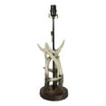 thumbnail image 3 of Rustic Western Entwined Stag Deer Antlers On Tree Ring Table Lamp With Shade, 3 of 9