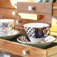 thumbnail image 3 of Taza de cerámica Juego de té de la tarde británico Serie Royal Garden Taza de café de porcelana china con flores Juego de tazas de café Ins Wind exquisito Taza de té (Color: B) (E), 3 of 5