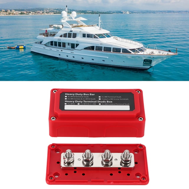 300A Bus Bar Power Distribution Box Universal Car Ship Boat RV Heavy Duty Terminal Board RV Accessory
