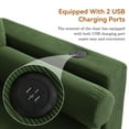 thumbnail image 4 of 3-in-1 Convertible Sleeper Chair Bed, 3-in-1 Sleeper Sofa Chair Lounge Chair with Adjustable Backrest Indoor, Modern Single Sofa Bed Armchair for Living Room Bedroom Office(Green), 4 of 6