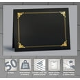 thumbnail image 2 of Better Office Products Certificate Holders for Letter Size Paper, Black, 50 Count, 2 of 6