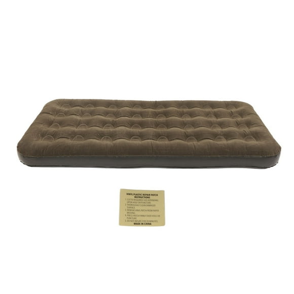 Colchón inflable portátil, grueso, de alta resiliencia, con parte superior flocada, fácil de inflar, para acampar al aire libre, hogar, viajes, 1 plaza