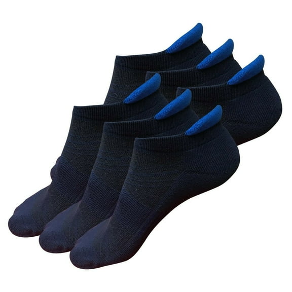 6 Pairs Mens Athletic Cotton No Show Low Cut Ankle Breathable Casual Socks with Cushioned Tab for Sports Running Jogging Cycling