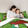 thumbnail image 5 of Homewish Cartoon Monogrammed P Bedding Comforter Set 7pcs, Green Brown Football Rugby Queen Bedding Sets, Teens Kids Boys Girls Reversible Queen Sheet Sets, Microfiber Bedroom Decor, 5 of 8