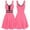 Pink, variant on Kiplyki Gothic Dress for Women Plus Size Cool Solid Bandage Irregular Hem Sleeveless Camisole Mini Dresses