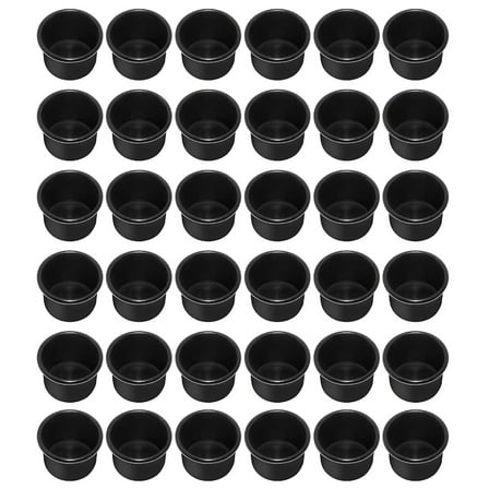 36Pcs/set Metal Candle Cups Mini Black Candle Holder DIY Candle Making Trays