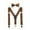 Coffee, variant on Hanerdun Kids Suspenders Bowtie Set Adjustable Suspender Bow Ties for Boys Girls Toddlers Coffee