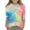 Yellow, variant on SNKSDGM Girls Girls Shirts Size 5/6 Birthday Girl Shirt 4 Toddler Girls's Tie Dye Printed Fashionable Versatile Round Neck 3/4 Quarter Sleeve Casual T Shirt Top 3-4 Years