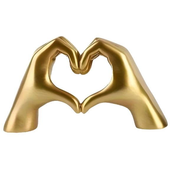 LAMIRO Heart Hands Sculpture Decor,Resin Love Finger Sculptures for Modern Aesthetic Home Decor,Heart Hands Bracelet Holder for Shelf Coffee Table Office Bedroom Bookshelf Home Decoration