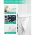 thumbnail image 3 of No Hook Shower Curtain with Snap in Liner, Afghan Abstract Geometric Art Patterns Hotel Shower Curtains for Bathroom, Washable Shower Curtain Liner Set with Mesh Top Window, 36"x72", 3 of 6