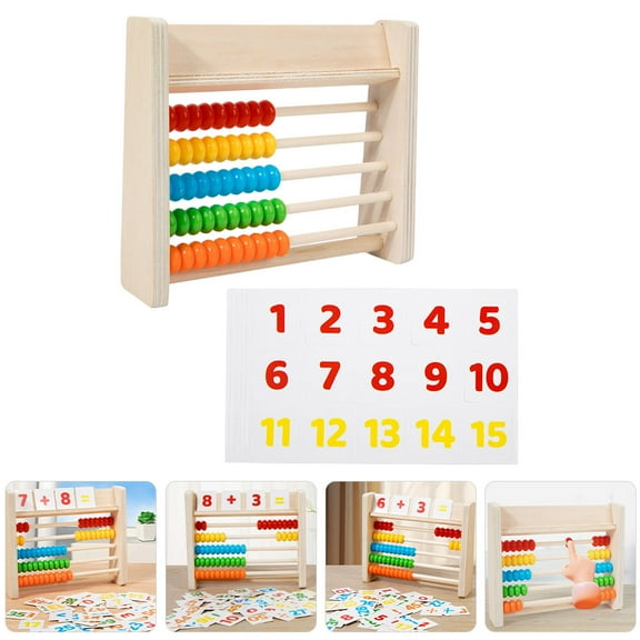 OULII Counting Number Toys Wooden Abacus for Children Math Learning Early Education 1 Set