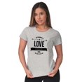 thumbnail image 3 of Love Forever Cute Romantic Valentine Womens Slim Fit Graphic Tee Brisco Brands L, 3 of 5