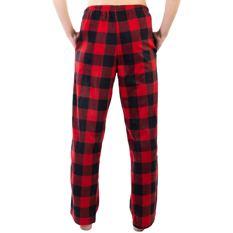Jo & Bette Fleece Pajama Pants for Women Plaid Lounge PJs with Pockets,  Regular & Plus Size, Classic Patterns