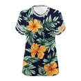 thumbnail image 5 of Enjoytime Short Sleeve Tops for Women Vintage Printed V-Neck Casual Tunic Summer Plus Size Fashion Shirt, 5 of 6
