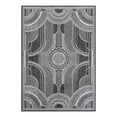 thumbnail image 2 of Unique Loom Outdoor Traditional Collection Area Rug - Deco (7' 1" x 10' Rectangle Black and White), 2 of 6