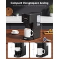thumbnail image 5 of Suodoka Iced and Hot Single Serve K-Pod Coffee Maker, 6-14 oz Brew Sizes, 30oz Removable Water Tank, 2 in 1 Coffee Machine with Reusable Filter, Black, New, 5 of 6