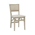thumbnail image 3 of Linon Kristle Indoor Folding Dining Chair, Set of 2, Graywash/Beige, 3 of 18