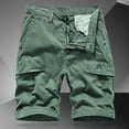 thumbnail image 2 of YUELONGHU Men's Casual Cargo Pants Black Cargo Pants Men Summer Men's Solid Color Casual Running Sports Pocket Cargo Five Shorts 32, 2 of 4
