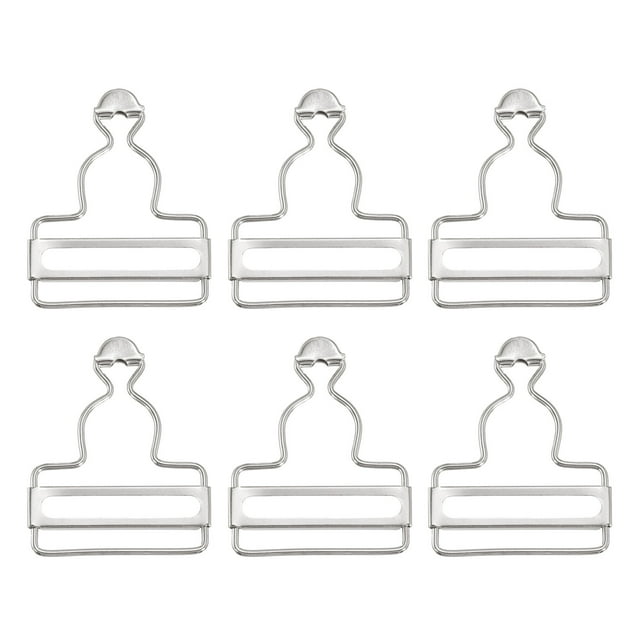Unique Bargains Overall Buckles, 6 Pack Retro Metal Suspender Replacement Buckles 38mm